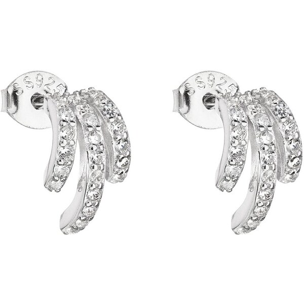 Evolution Group Elegantné strieborné náušnice so zirkónmi 11146.1 66581693