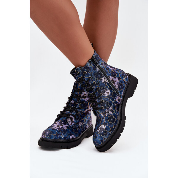 ARTIKER Dámske členkové topánky s kvetinovým vzorom 66474261