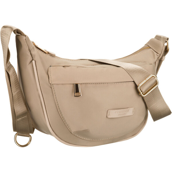 Dámska béžová nylonová listová kabelka – ľahká, praktická a elegantná 65785182