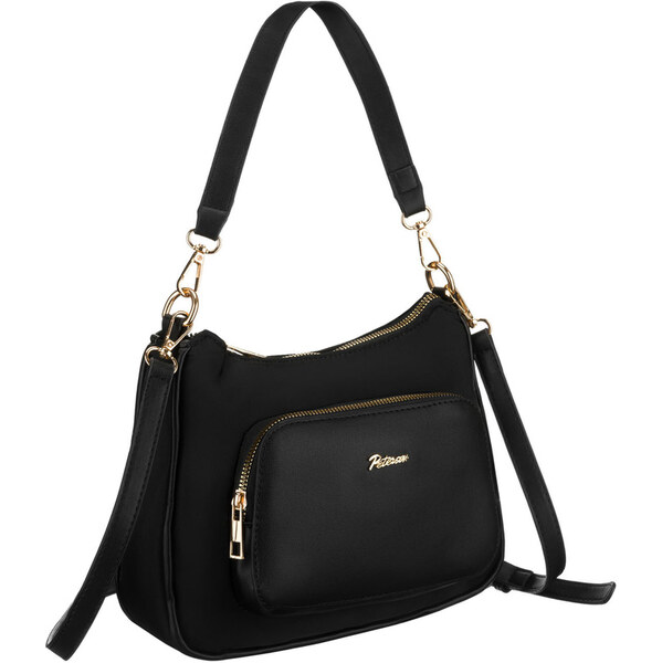 Peterson Dámska čierna listová kabelka z nylonu a eko kože – 65785188