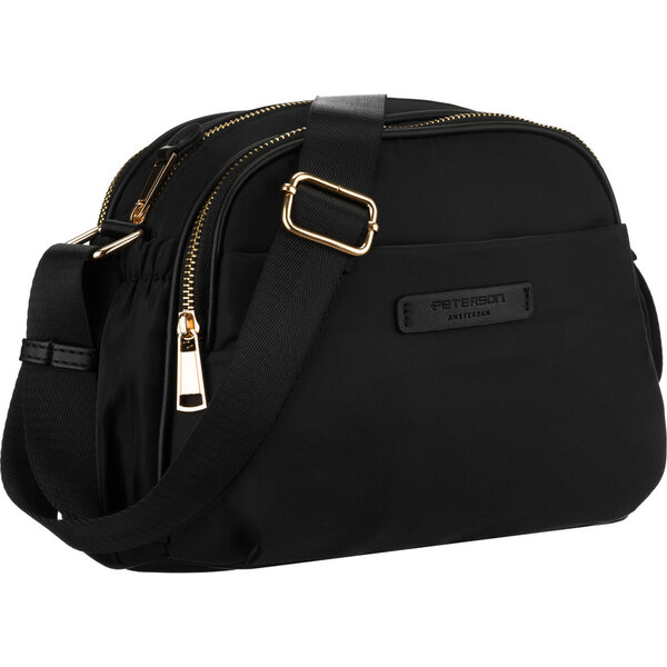 Peterson Dámska čierna nylonová listová kabelka – jednokomorová, s 65785196