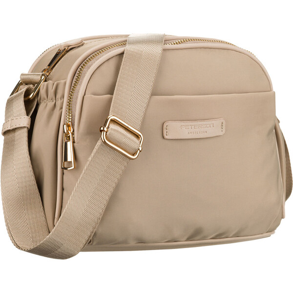 Peterson Dámska béžová nylonová listová kabelka – praktická so 65785197