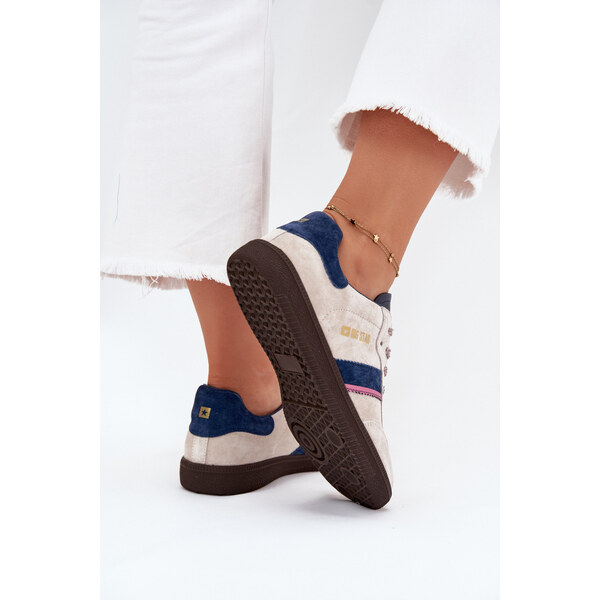 Big Star Shoes Dámske semišové nízke tenisky Big Star HI-POLY SYSTEM - 65785854