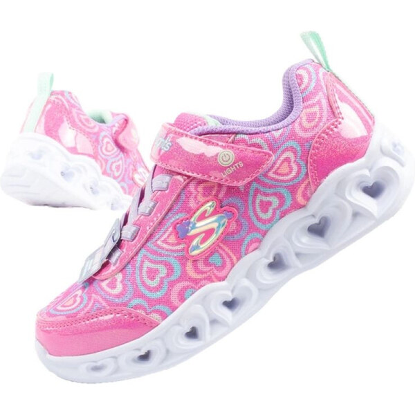 Skechers S Lighs-Heart Topánky pre dievčatá Športové pohodlné LED 65785924