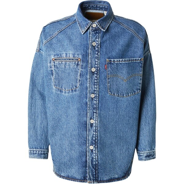 LEVIS Prechodná bunda Twist Shacket modrá denim 65792646