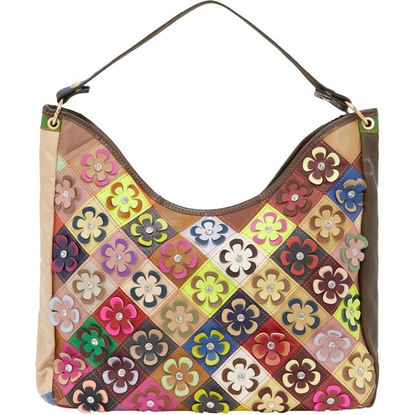 IZIA Kabelka modrá / hnedá / žltá / červená 66140218