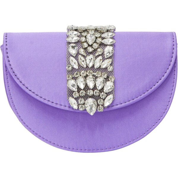 faina Listová kabelka fialová / strieborná 66140052