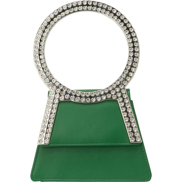 faina Listová kabelka zelená / strieborná / priehľadná 66140286