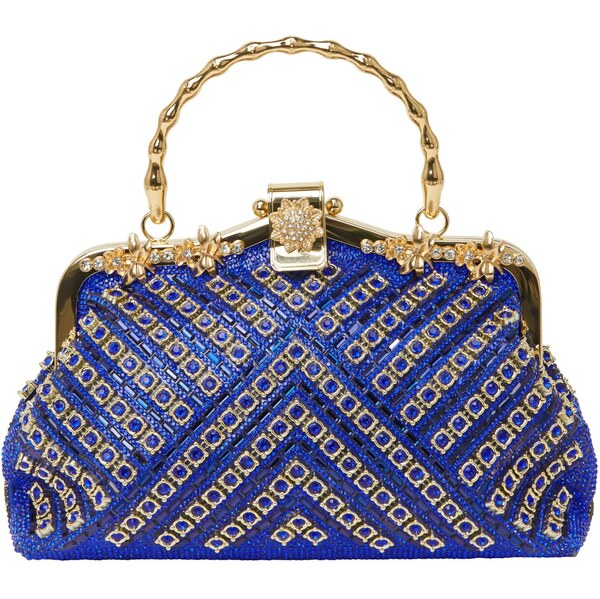 NAEMI Kabelka kráľovská modrá / zlatá 65794076