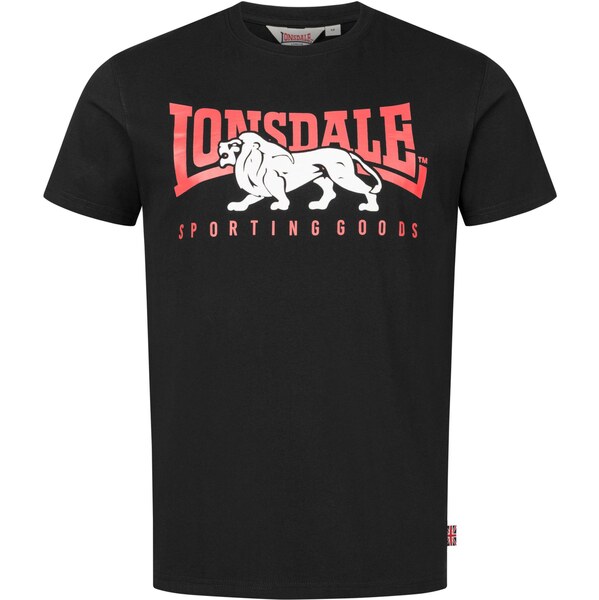 LONSDALE Tričko Ervan jasne červená / čierna / biela 65795350
