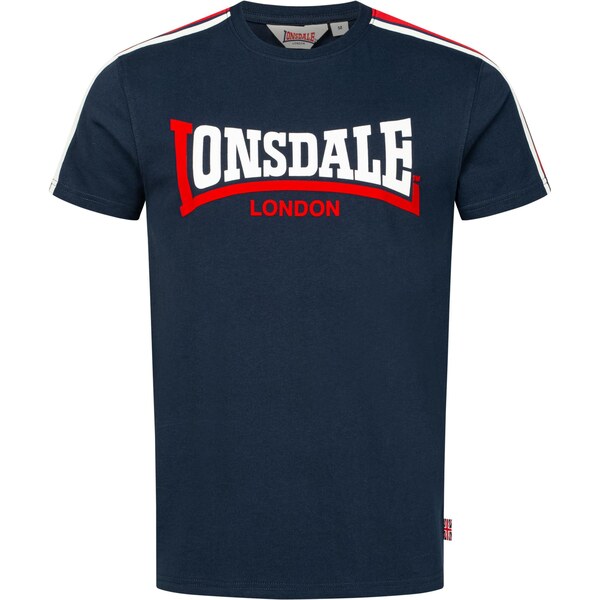 LONSDALE Tričko Merryn tmavomodrá / ohnivo červená / biela 65795351