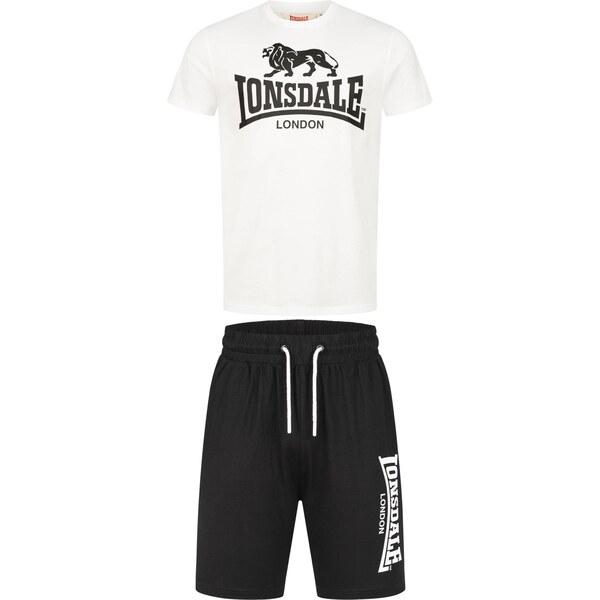 LONSDALE Joggingová súprava Mair čierna / biela 65795356