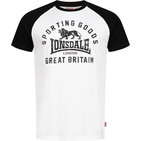 LONSDALE Tričko Trenance čierna / biela 65795349