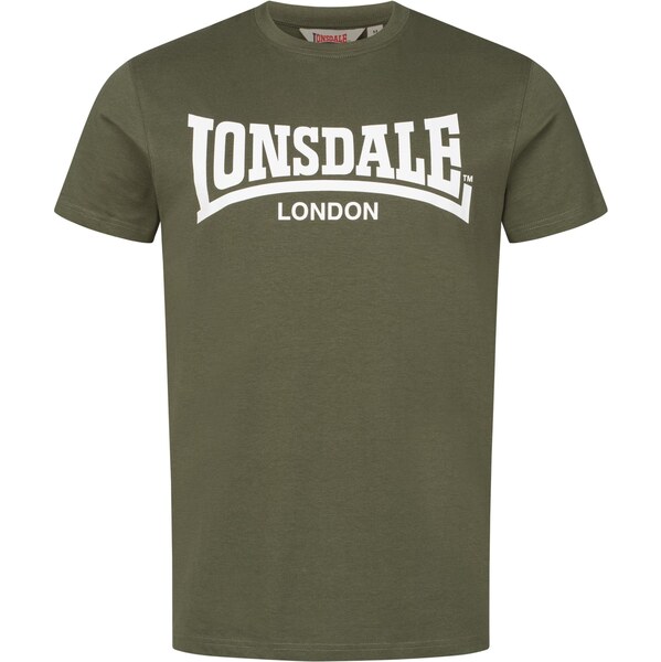 LONSDALE Tričko Fulwood olivová / biela 65795395