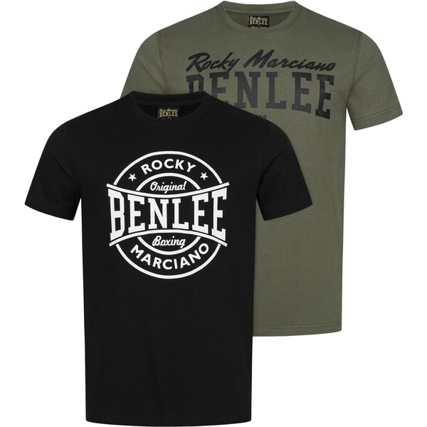 Benlee Tričko Darcut olivová / čierna / biela 65795321