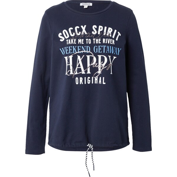 Soccx Mikina modrá / tmavomodrá / biela 66009049