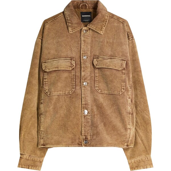 Bershka Prechodná bunda karamelová 65896284