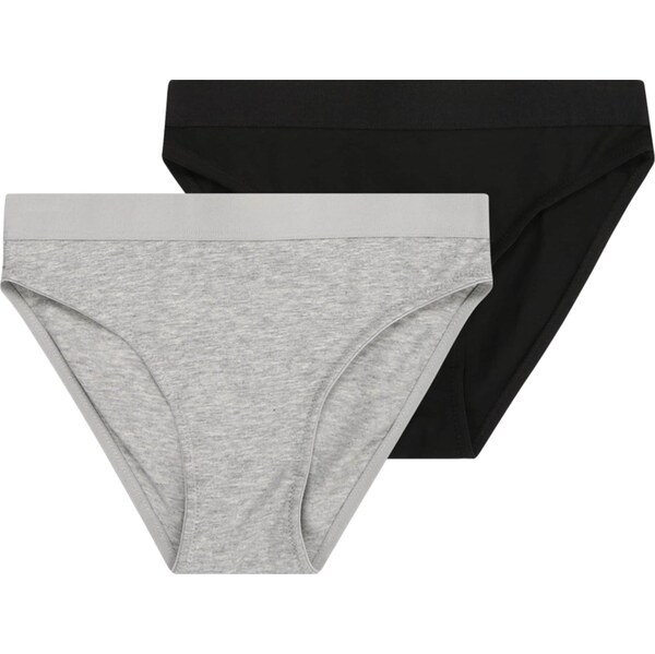 LMTD Nohavičky NLFNANTELLE sivá melírovaná / čierna 65796658