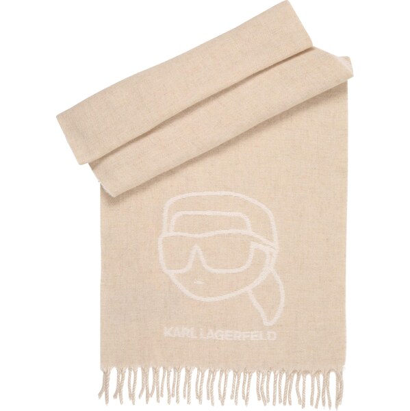 Karl Lagerfeld Šál IKON béžová / prírodná biela 65796766