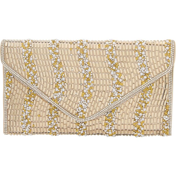 faina Listová kabelka zlatá / perlovo biela 66141559