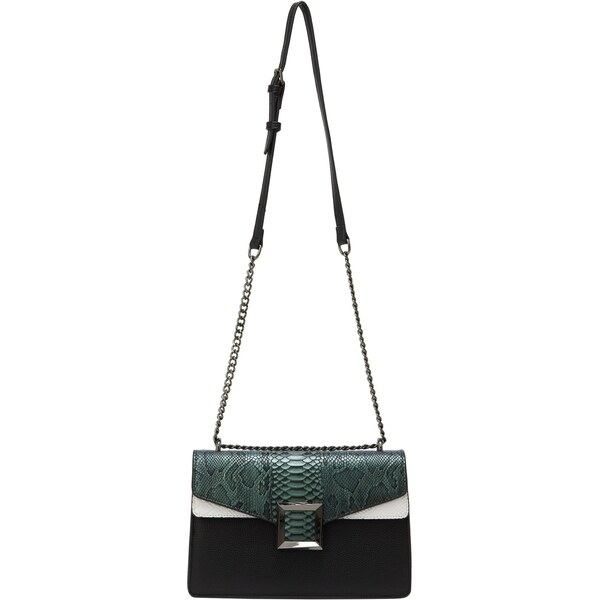 faina Taška cez rameno tmavozelená / čierna / biela 66141221