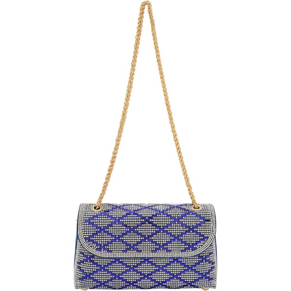 faina Listová kabelka námornícka modrá / strieborná 66141594