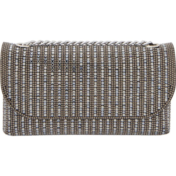 faina Taška cez rameno tmavobéžová / čierna / strieborná 66140174