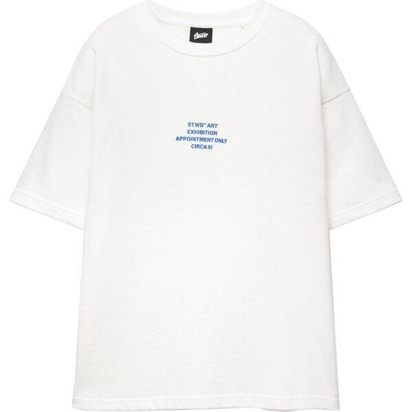 Pull&Bear Tričko STWD modrá / biela 65796765