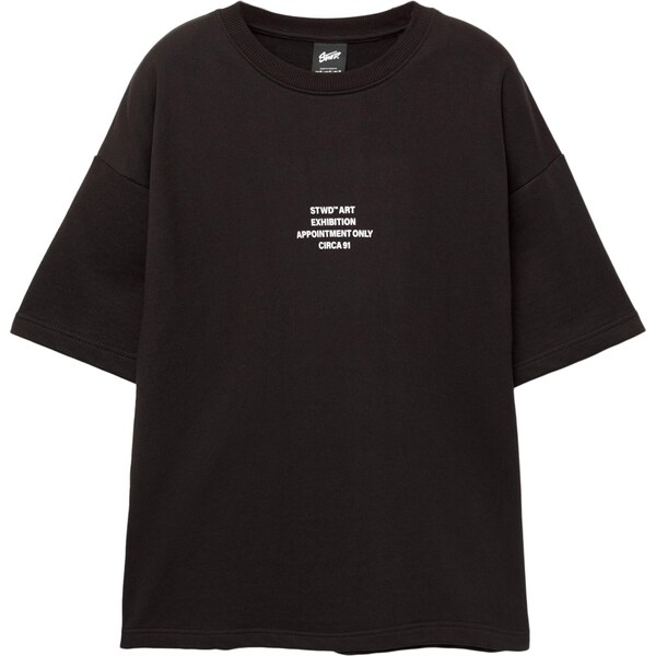 Pull&Bear Tričko STWD čierna / biela 65796759