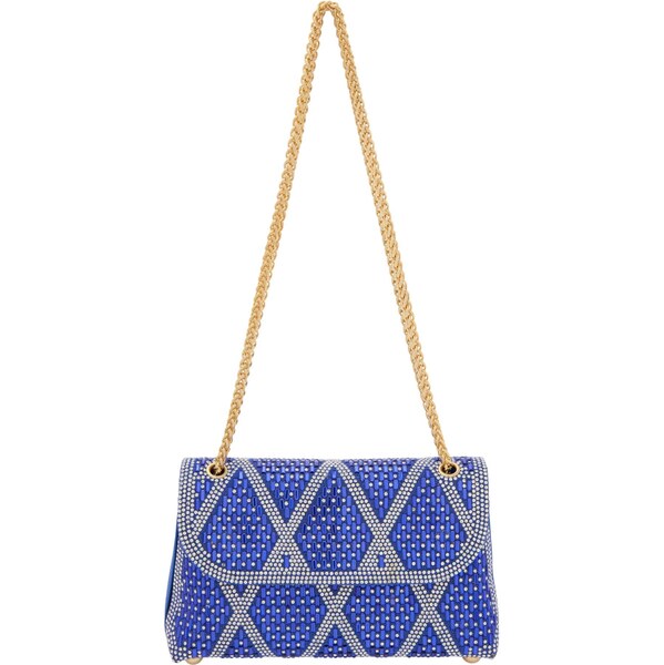 faina Taška cez rameno modrá / zlatá / priehľadná 66141607