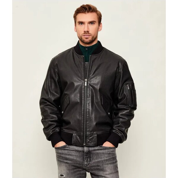 Just Cavalli Kožená bunda bomber | regular fit 65784313