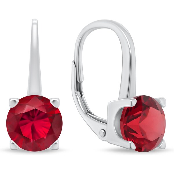 Brilio Silver Štýlové strieborné náušnice s červenými zirkónmi EA130WR 66587939