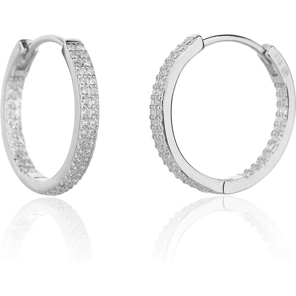 JVD Oslnivé kruhové náušnice so zirkónmi SVLE3376XJ6BI00 66578367