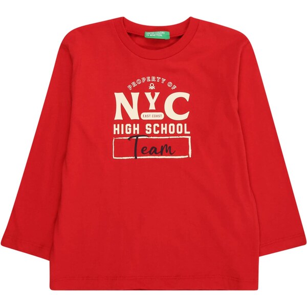 UNITED COLORS OF BENETTON Tričko krémová / červená / čierna 65853428