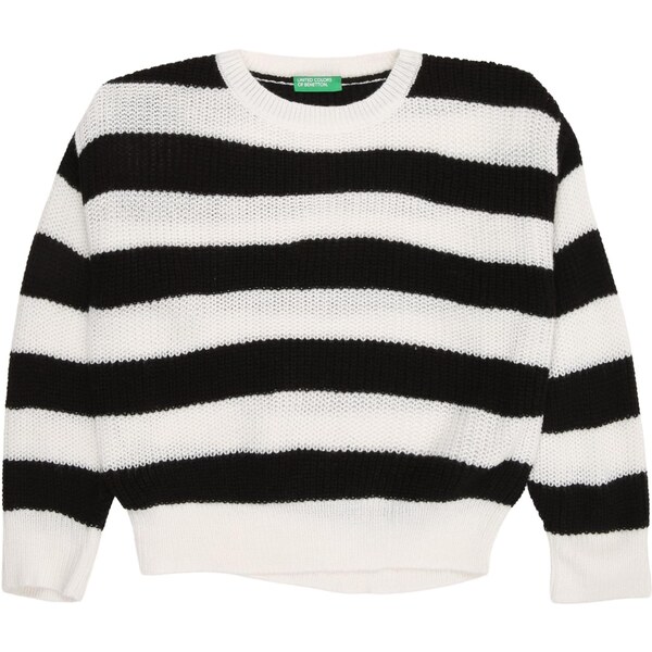 UNITED COLORS OF BENETTON Sveter čierna / šedobiela 65896497