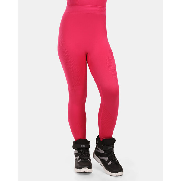 Dievčenské bezšvové termo nohavice Kilpi OLINE-JG ružová 65801377