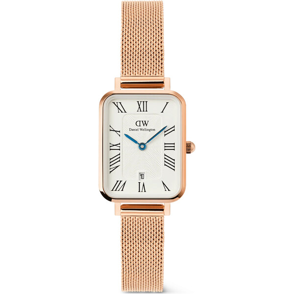 Daniel Wellington Quadro 20x26 Roman Numerals Date Melrose White Rose 66583893