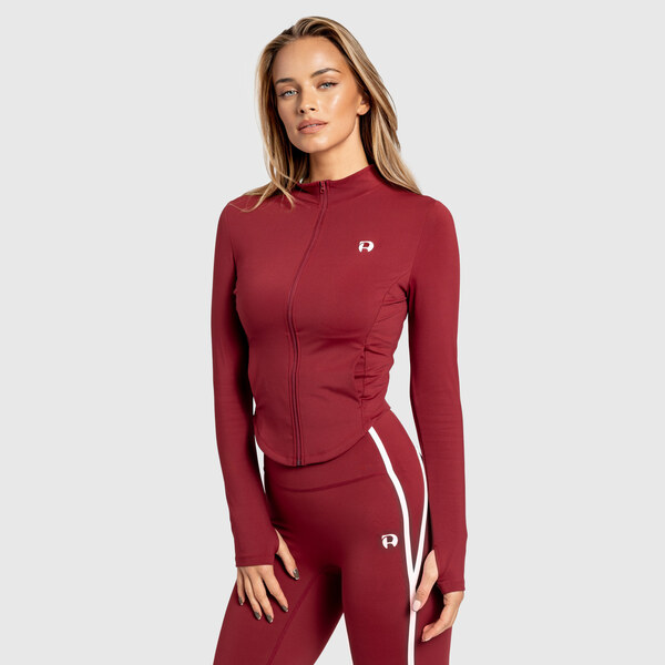 Dámska športová bunda na zips Iron Aesthetics Define, bordová 65801573