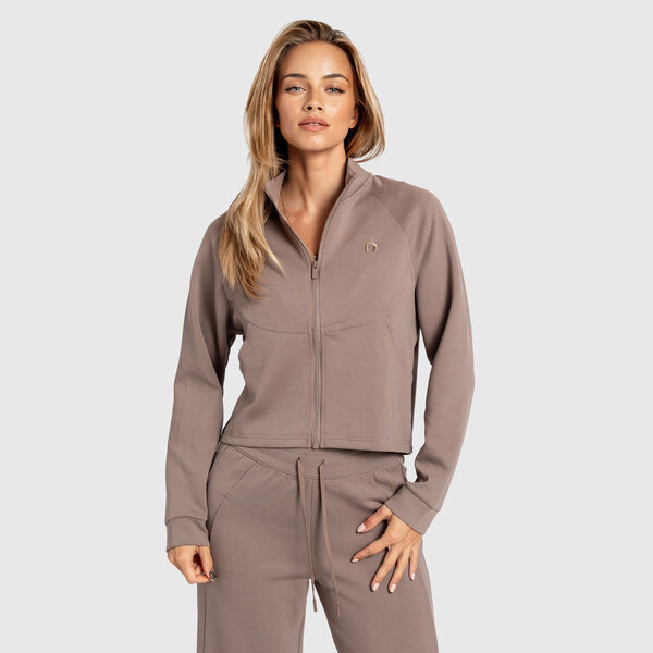 Dámska mikina na zips Iron Aesthetics Enigma, hnedá 65801577