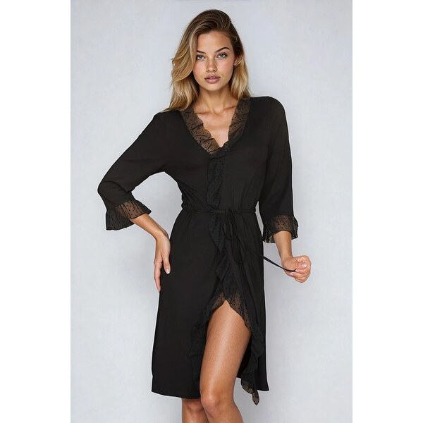 Kalimo Letný dámsky župan Chios čierny 15469814