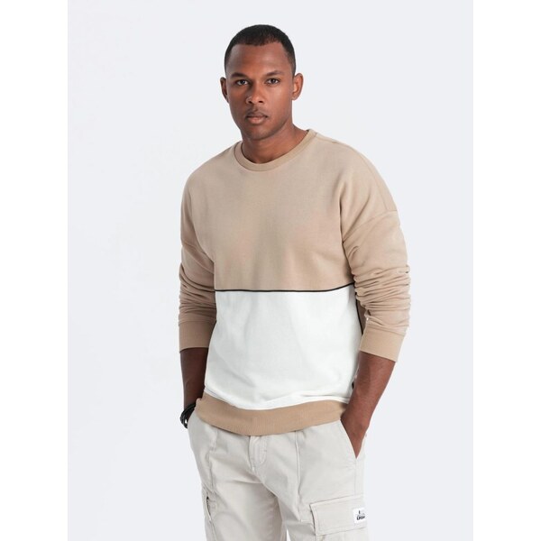 Ombre Clothing Pánska mikina v kontrastnej farebnej kombinácii V2 65802122