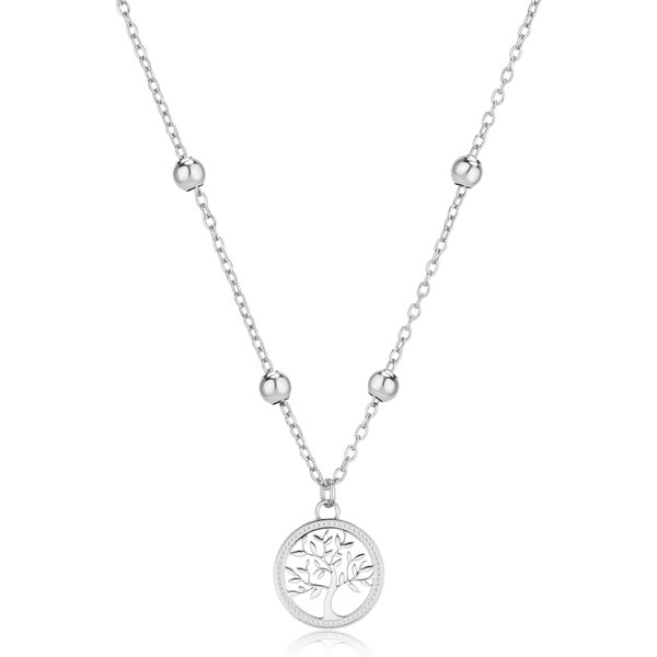 SAgapõ Slušivý oceľový náhrdelník Strom života Witch SWH10 66589102