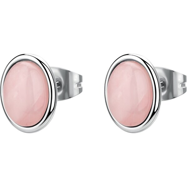Brosway Oválne oceľové náušnice s ruženínom Essential BNL146 66580247