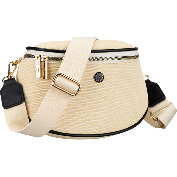 Peterson Dámska crossbody kabelka ecru s čiernymi prvkami – moderný 66067095