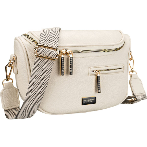 Peterson Svetlobéžová dámska crossbody kabelka z ekologickej kože – 66067104