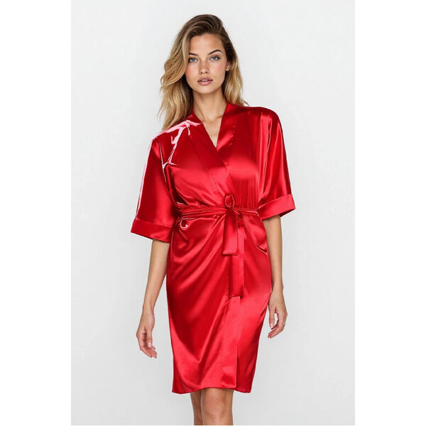 DKaren Saténový župan 100 červený 33132181