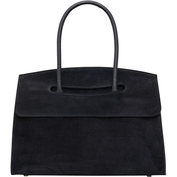 Glamorous by GLAM Černá kabelka z pravé kůže - semiš 65802878