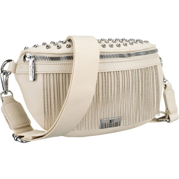 Svetlobéžová dámska crossbody taška Peterson z ekologickej kože so 66067071