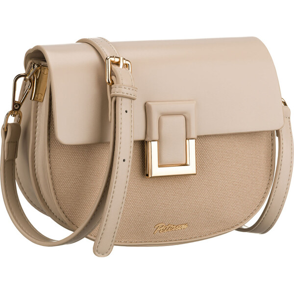 Dámska béžová crossbody kabelka Peterson so zlatými detailmi 66066996