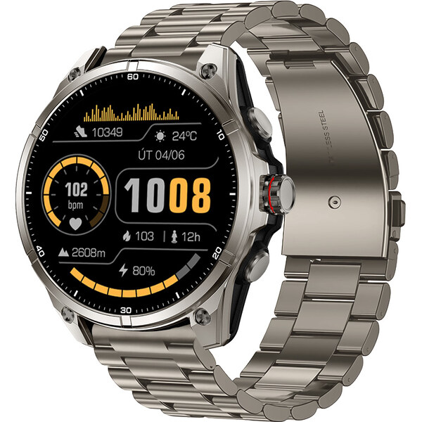 Madvell Onyx 3 s GPS platinové s kovovým remienkom + silikónový 65803599